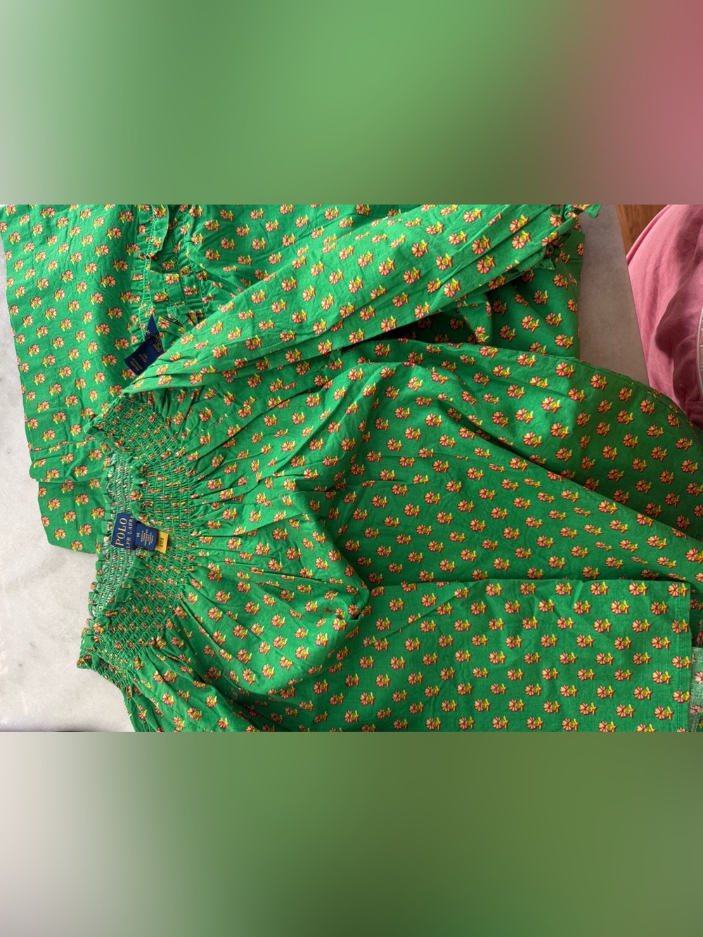 Polo by Ralph Lauren Green Floral Kids Matching Set